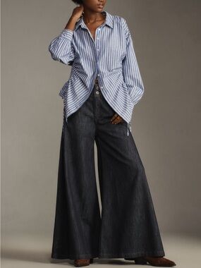 Pilcro Dramazzo Mid-Rise Ultra Wide-Leg Jeans